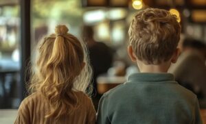 Kleine kinderen gaven me een briefje nadat hun vader hen in een café had achtergelaten - Ik zei luidop "Oh mijn God" toen ik het las.