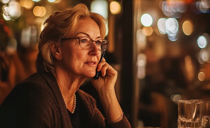 Een vrouw sprak luid via de luidspreker in een restaurant, bevuilde de jurk van mijn moeder en zei gewoon 'Oeps' – maar ik liet dit niet zomaar voorbijgaan.