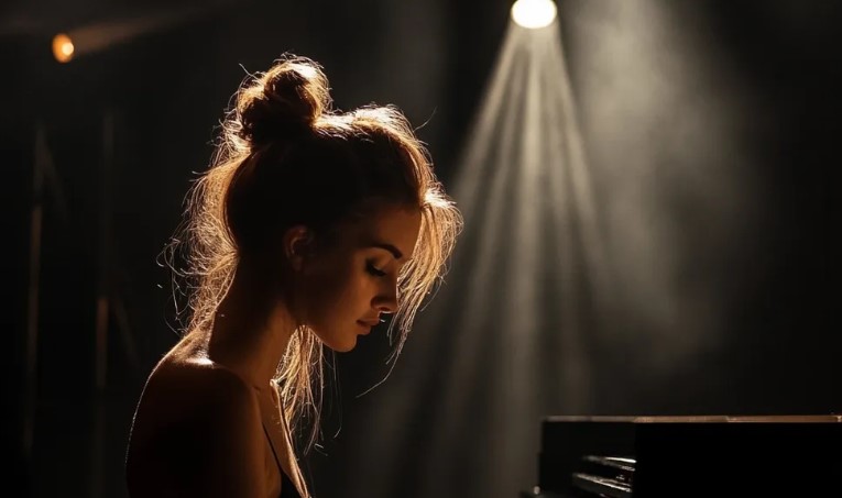 De muzieklerares biedt een "arme" jongen gratis les aan en ontdekt dan de ware identiteit van zijn vader.