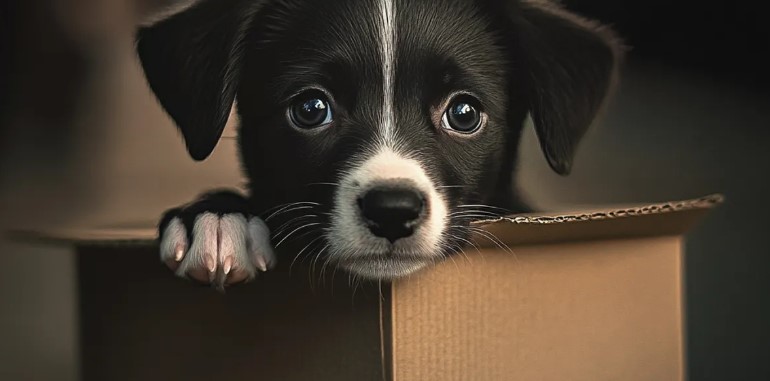 Verlaten puppy wordt de engel waar een rouwende oude man voor had gebeden.