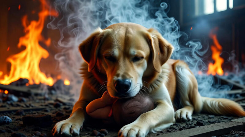Te midden van de vlammen: Een heldhaftige hond die de wetten van liefde herschreef