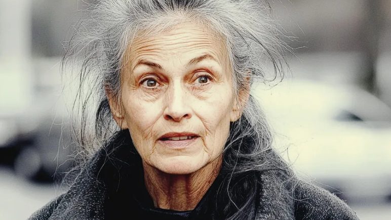 Een oudere dakloze vrouw vroeg me haar naar de kerk te brengen – drie dagen later klopte ze aan mijn deur in een dure Gucci-jas.