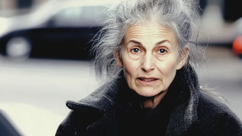 Een oudere dakloze vrouw vroeg me haar naar de kerk te brengen – drie dagen later klopte ze aan mijn deur in een dure Gucci-jas.