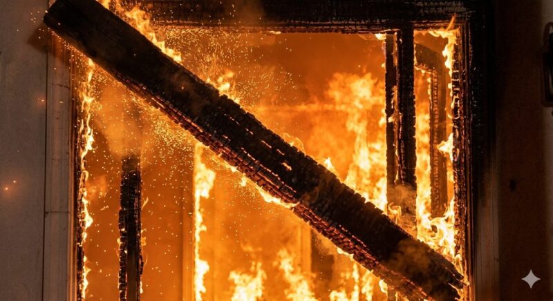 Een man rende het brandende landhuis van zijn overleden miljonairsvader binnen — reddingswerkers vreesden het ergste, maar na 8 uur kwam hij levend naar buiten.