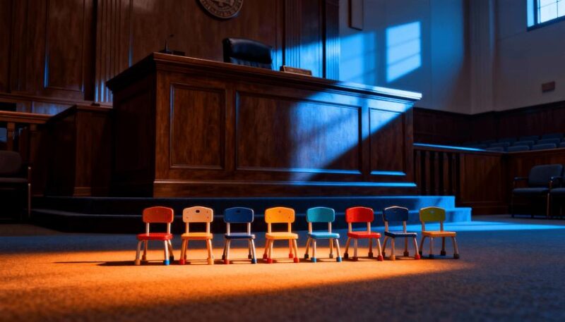 Deze alleenstaande vader vocht om 5 broers en zussen onder de 7 te adopteren voordat ze gescheiden werden – De rechter barstte in tranen uit nadat hij hoorde waarom