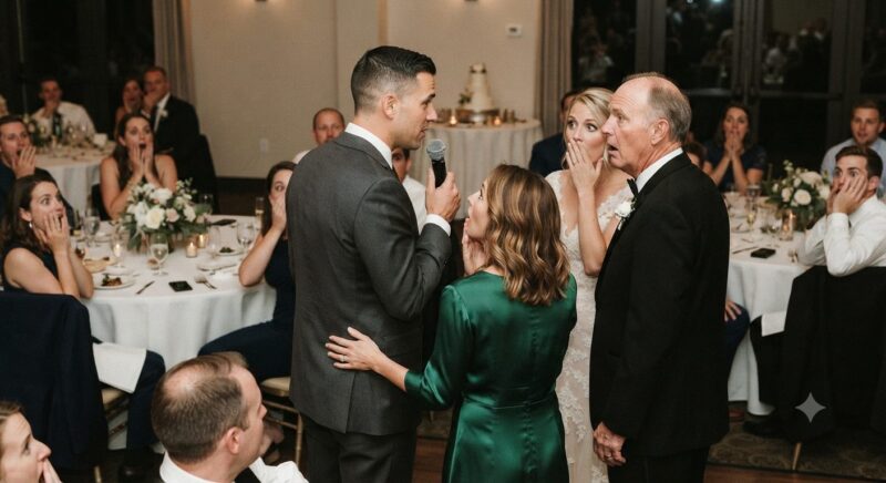 Ik huurde een vreemde in om te doen alsof hij mijn vriend was op de bruiloft van mijn ex – Ik dacht dat hij alleen maar zou glimlachen voor de foto’s, maar wat hij in plaats daarvan deed, liet iedereen volledig sprakeloos.