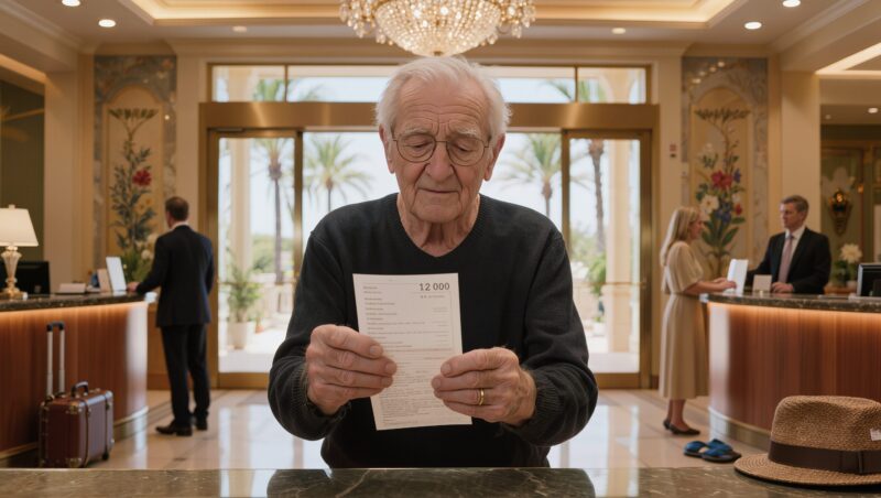 Mijn familie liet opa achter in het hotel om niet te hoeven betalen — ze beseften niet dat ik de verkeerde kleinzoon was om mee te sollen.