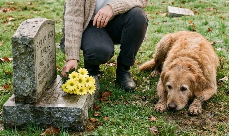 EEN VREEMDE HOND ZAT ELKE DAG EEN JAAR LANG BIJ HET GRAF VAN MIJN OVERLEDEN ZOON — TOEN KWAM HIJ OP EEN DAG NAAR MIJN TUIN MET EEN SPEELTJE IN ZIJN BEK