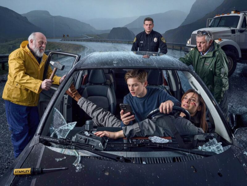 De zoon van mijn man uit zijn eerste huwelijk heeft onze remmen gesaboteerd — en stond toen langs de kant van de weg toe te kijken hoe onze auto van een berg af stapte.