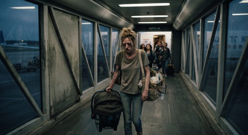 „Je mag geen hardloopwandelwagen meenemen naar de gate.” Ik moest meteen lachen. „Pardon, wat? Hier zit het autostoeltje in waarin mijn baby zit.”: Moeder doet een oproep voor babyvriendelijke luchtvaartbeleid