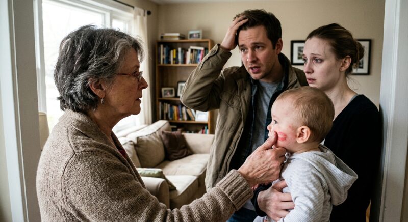 De vrouw van mijn zoon liet nooit iemand de baby op de wang kussen – toen begreפ ik per toeval waarom.