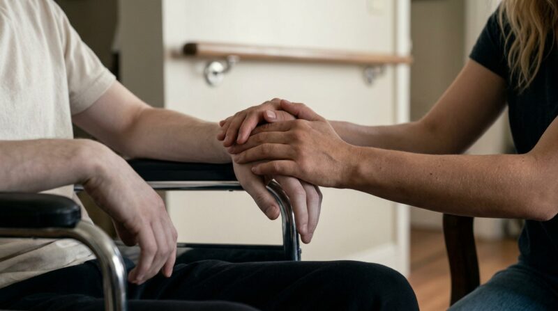 Iedereen raadde deze vrouw aan om haar partner in een rolstoel te verlaten – ze bleef, en ontdekte toen zijn geheim nadat hij vertrok.